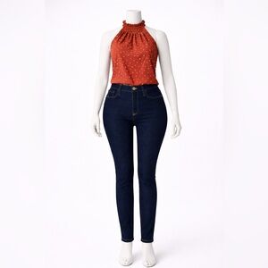 No Boundaries NoBo High Rise Skinny Jeans Dark Blue Denim Size 11